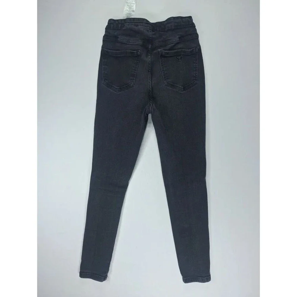 GUESS Women Black Skinny Jeans Distressed Ripped Cotton Blend Size 29